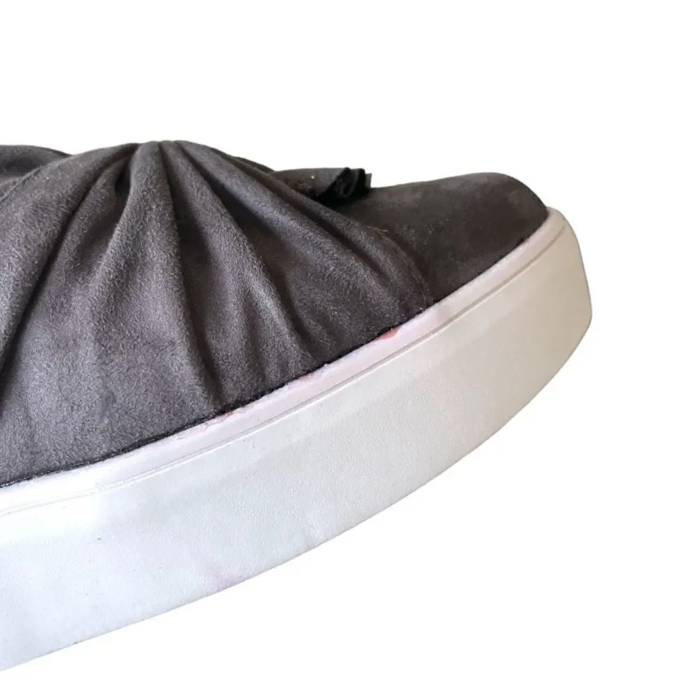 CATHERINE MALANDRINO | Suede Wrap Platform Slip-On Sneakers (8)